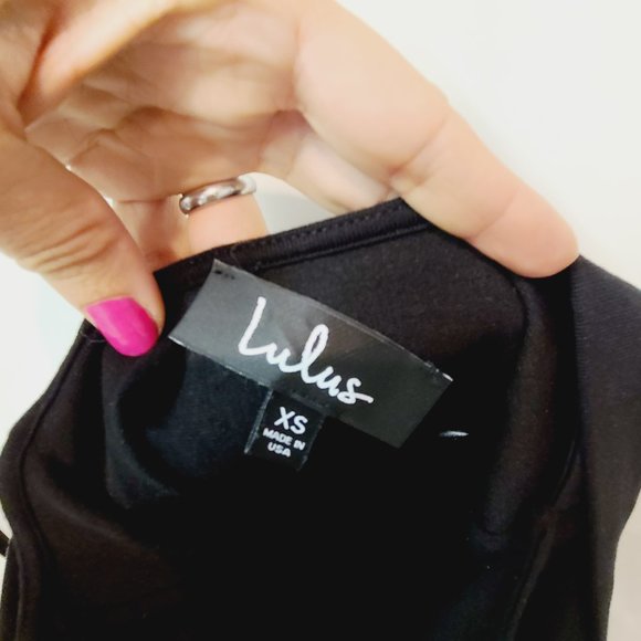 Lulu's Black Halter Strappy Bodysuit Teddy Sz XS - Picture 6 of 9